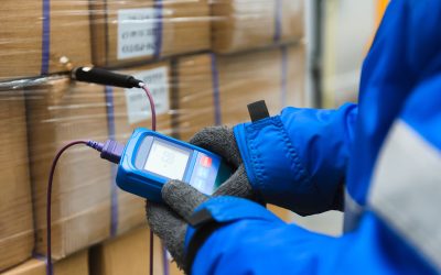 Airius fans in cold storage facility, measuring energy savings and temperature.