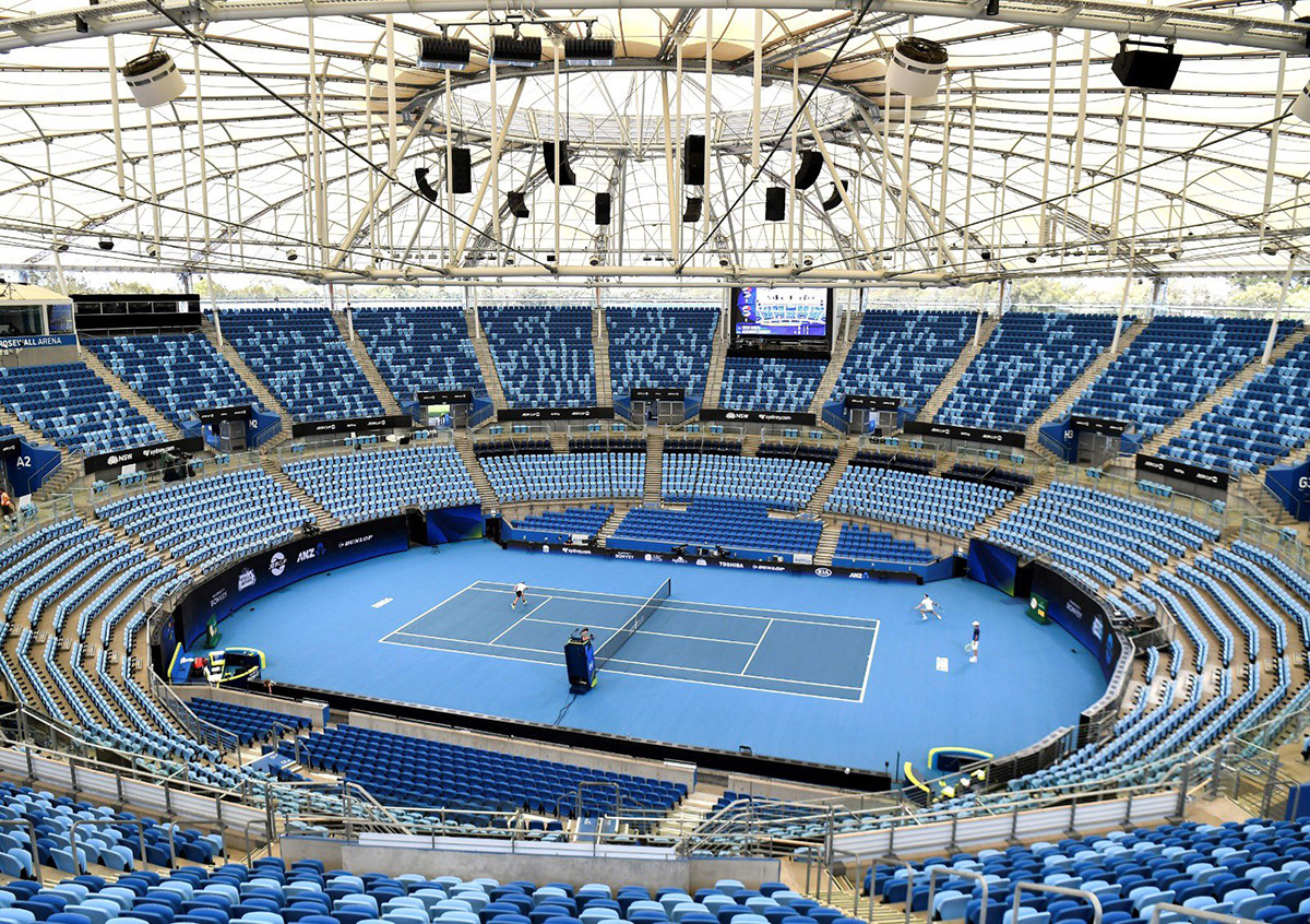 Ken Rosewall Arena, Sydney Ken Rosewall Tennis Arena in Sydney, Australia, featuring Airius destratification systems for thermal comfort.