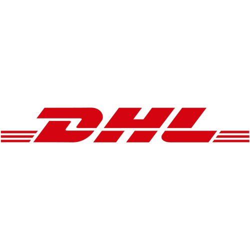 DHL logo showcasing a trusted brand using Airius cooling solutions.