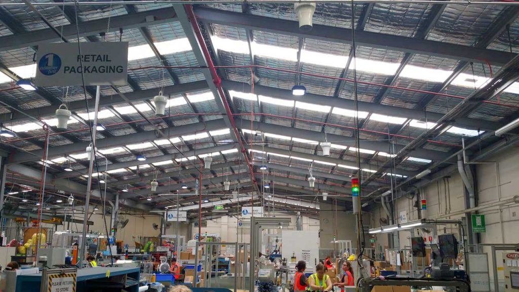 Airius fans optimising cooling comfort and air quality at Tyco warehouse in Sydney