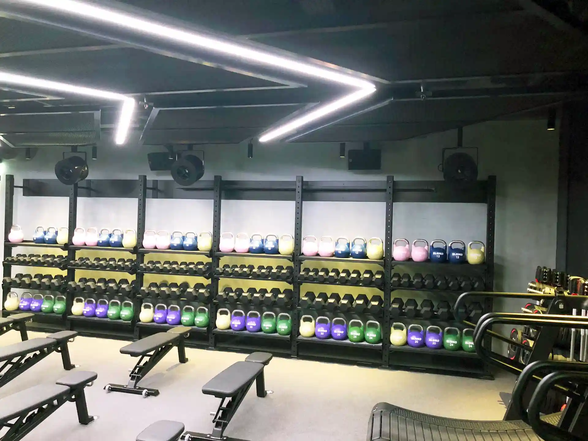 Airius R20EC cooling fans installed at Virgin Active Bligh Street gym in Sydney, improving airflow