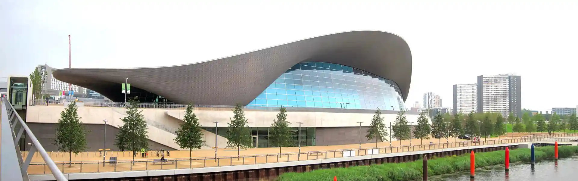 London Aquatics Centre with Airius destratification fans improving thermal comfort and reducing HVAC load.